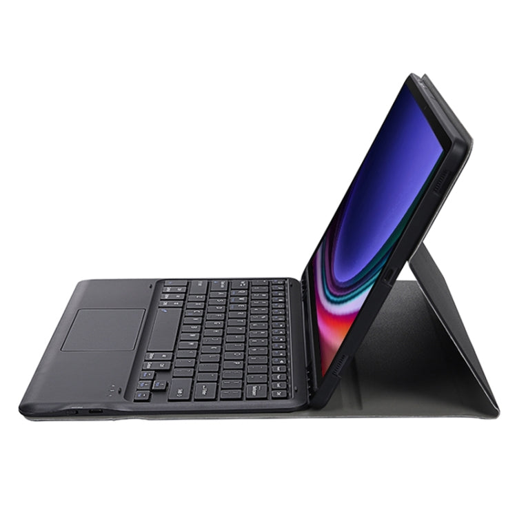 For Samsung Galaxy Tab S10+ 12.4 A810B-A Touch Pad Detachable Bluetooth Keyboard Leather Tablet Case(Black) - Samsung Keyboard by PMC TechLife | Online Shopping South Africa | PMC TechLife | Buy Now Pay Later Mobicred
