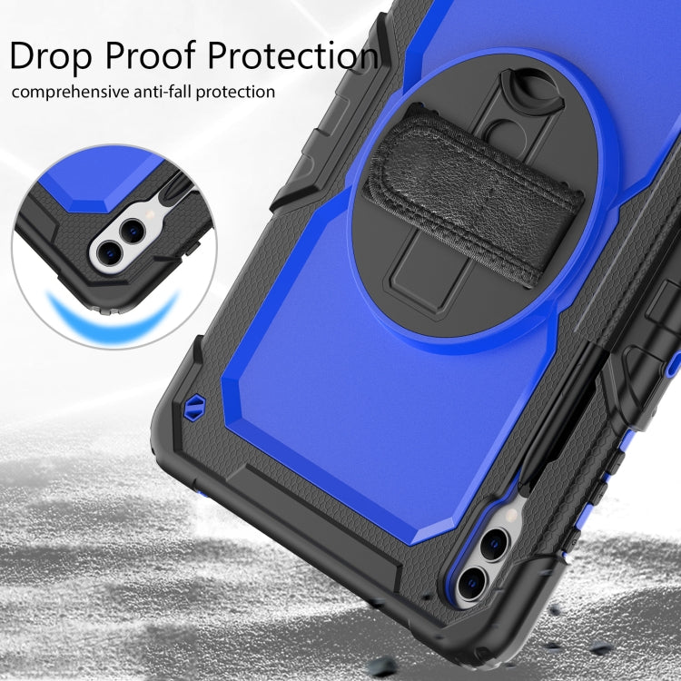 For Samsung Galaxy Tab S10+ / S9+ / S9 FE+ Silicone Hybrid PC Tablet Protective Case(Black+Dark Blue) - Galaxy Tab S9+ Cases by PMC Jewellery | Online Shopping South Africa | PMC Jewellery | Buy Now Pay Later Mobicred