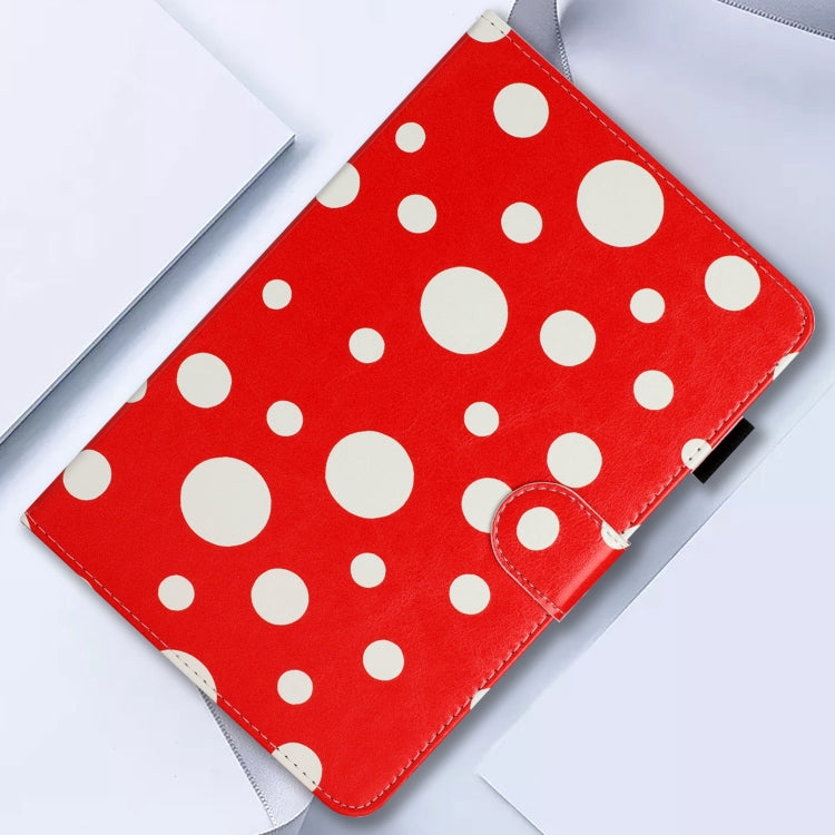 10 inch Dot Pattern Leather Tablet Case(Red White Dot) - 10 - 11 inch by PMC TechLife | Online Shopping South Africa | PMC TechLife | Buy Now Pay Later Mobicred