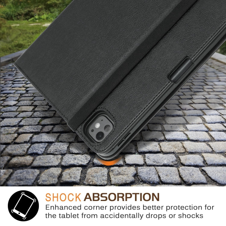 For iPad Pro 11 2024 Front Stand Smart TPU Leather Tablet Case(Black) - iPad Pro 11 2024 Cases by PMC TechLife | Online Shopping South Africa | PMC TechLife | Buy Now Pay Later Mobicred