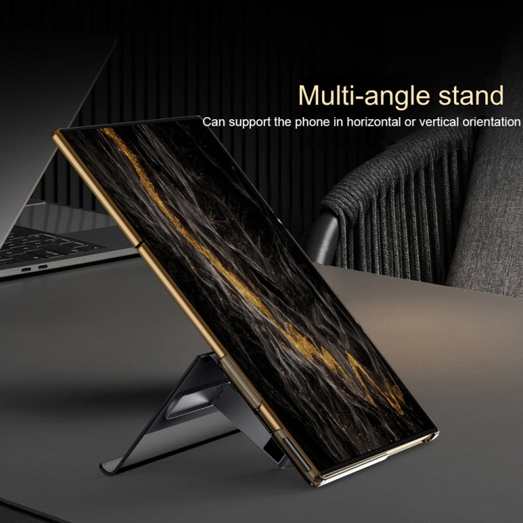 For Huawei Mate XT Ultimate Smart Side View Window Genuine Leather Phone Case(Black) - Huawei Cases by PMC TechLife | Online Shopping South Africa | PMC TechLife | Buy Now Pay Later Mobicred