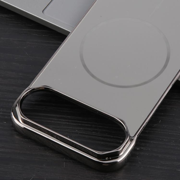 For iPhone 17 Air Electroplating Frameless Frosted Anti-Glare PC MagSafe Phone Case(Titanium Gray) - free shipping - PMC TechLife - Order now!