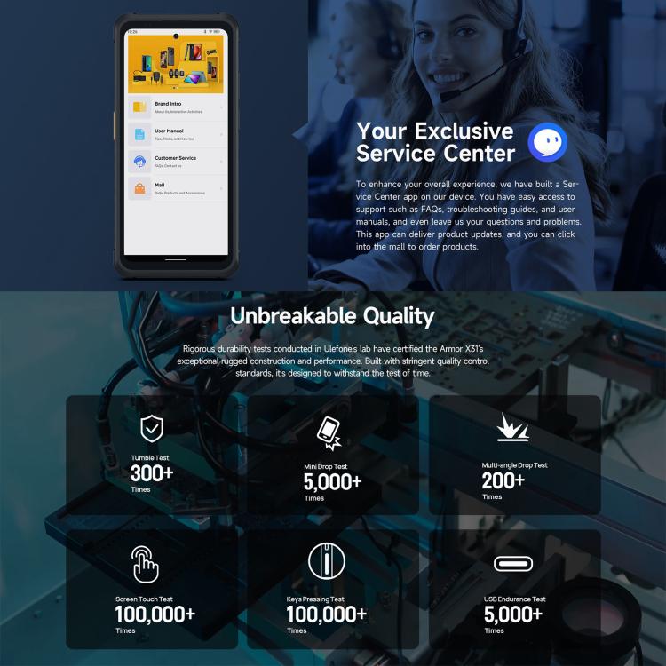 Ulefone Armor X31, 6GB+128GB, Night Vision, IP68/IP69K Rugged Phone, 6.56 inch Android 14 MediaTek Helio G91 Octa Core, Network: 4G, NFC, OTG (Black) - free shipping - PMC TechLife - Order now!