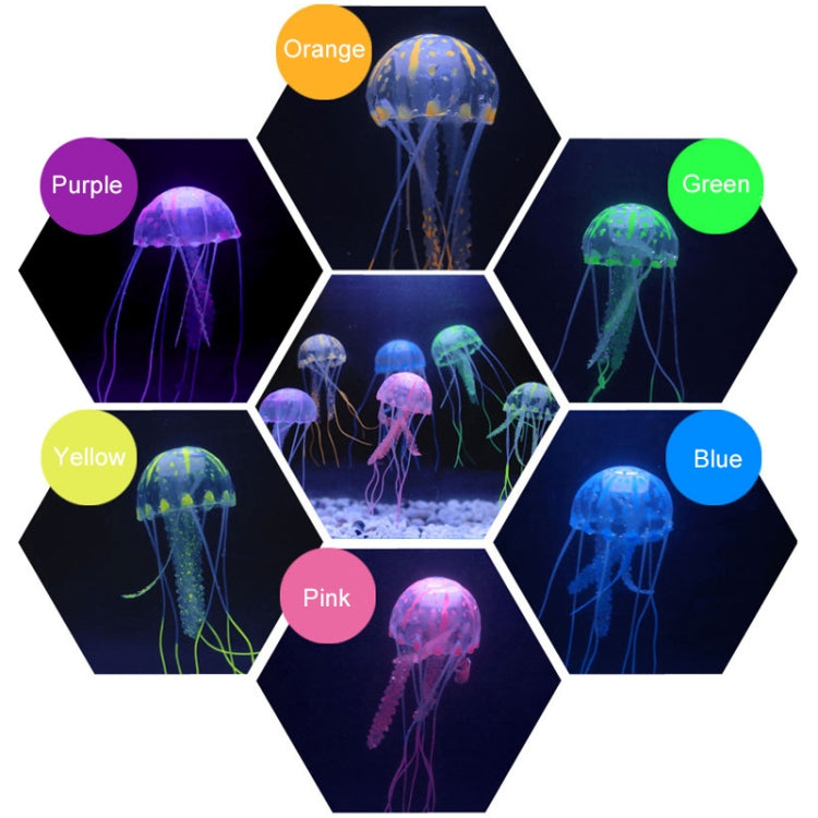 Aquarium Articles Decoration Silicone Simulation Fluorescent Sucker Jellyfish, Size: 8*20cm(Green) - free shipping - PMc TechLife - Order now!