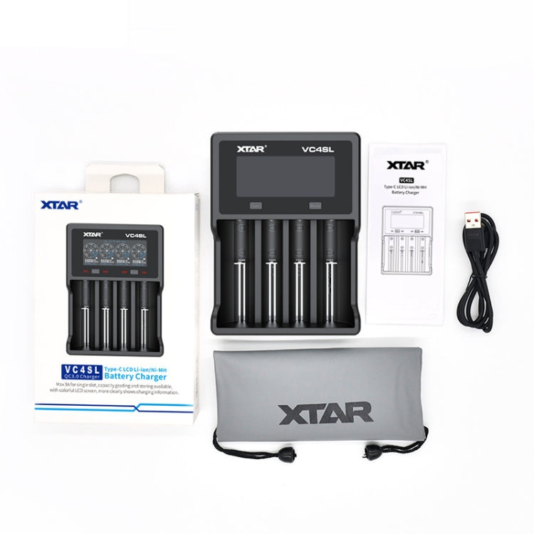 XTAR 4-Slot Bright Flashlight Lithium Battery Charger, Model: VC4SL - Charger & Converter by PMC TechLife | Online Shopping South Africa | PMC TechLife