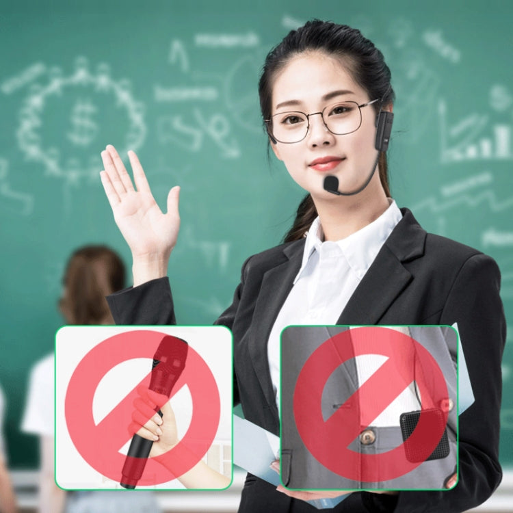 One For Two UHF Wireless Headset Microphone Lavalier Headset Amplifier - Microphone by PMC TechLife | Online Shopping South Africa | PMC TechLife