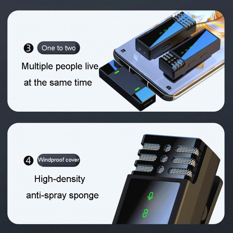 One To Two Outdoor Recording Lavalier Microphone Noise Canceling Wireless Mics, Interface: 8 Pin - Microphone by PMC TechLife | Online Shopping South Africa | PMC TechLife