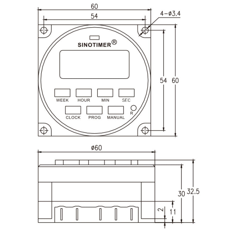 SINOTIMER TM618SH 1 Second Interval Digital LCD Timer Switch Programmable Time Relay 220V - Switch by SINOTIMER | Online Shopping South Africa | PMC TechLife | Buy Now Pay Later Mobicred