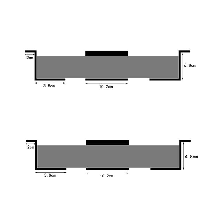 Under Desk Laptop Tablet Mini PC Storage Stand Metal Invisible Tray Rack, Height: 6.8cm - Laptop Stand by PMC TechLife | Online Shopping South Africa | PMC TechLife | Buy Now Pay Later Mobicred