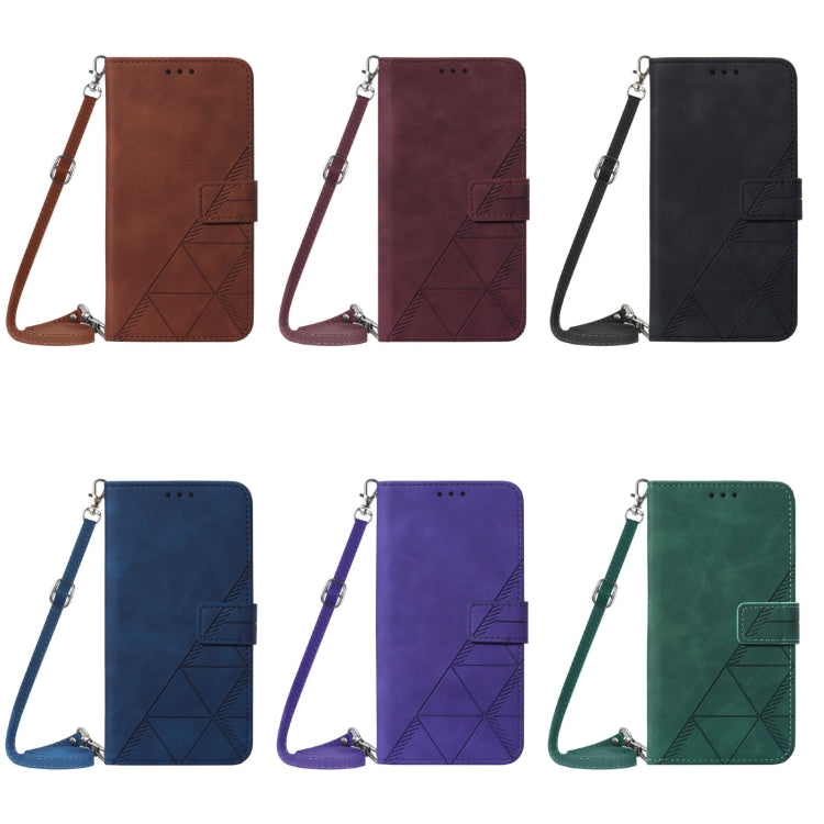 For Nokia X20 / X10 Crossbody 3D Embossed Flip Leather Phone Case(Purple) - Nokia Cases by PMC TechLife | Online Shopping South Africa | PMC TechLife | Buy Now Pay Later Mobicred