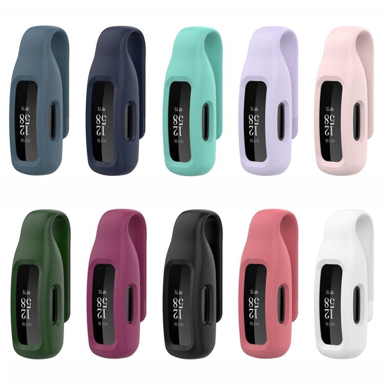 For Fitbit Inspire 3 Steel Sheet Silicone Protective Clip Case Cover(Black) - Watch Cases by PMC TechLife | Online Shopping South Africa | PMC TechLife | Buy Now Pay Later Mobicred