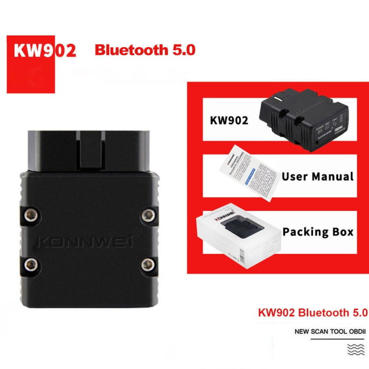 KONNWEI KW902 Bluetooth 5.0 OBD2 Car Fault Diagnostic Scan Tools Support IOS / Android(Green) - Code Readers & Scan Tools by KONNWEI | Online Shopping South Africa | PMC TechLife | Buy Now Pay Later Mobicred