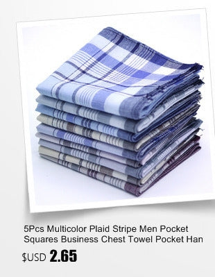 Multicolor Plaid Stripe Men Pocket Squares Business Chest Towel Handkerchiefs 100% Cotton(Random Color) - Towel Sets by PMC TechLife | Online Shopping South Africa | PMC TechLife