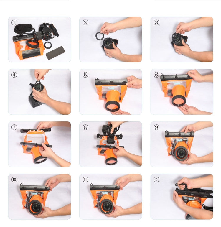 Tteoobl 20m Underwater Diving Camera Housing Case Pouch Camera Waterproof Dry Bag, Size: L(Black) - free shipping - PMC TechLife - Order now!