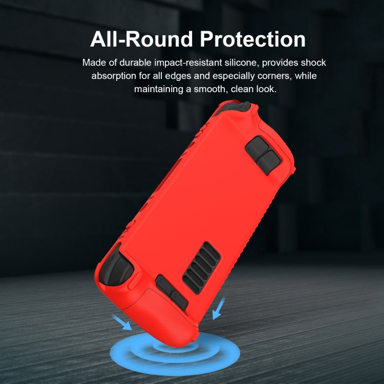 For Steam Deck Game Controller Soft Silicone Protective Cover Case With 4pcs Key Cap(Red) - free shipping - PMC TechLife - Order now!