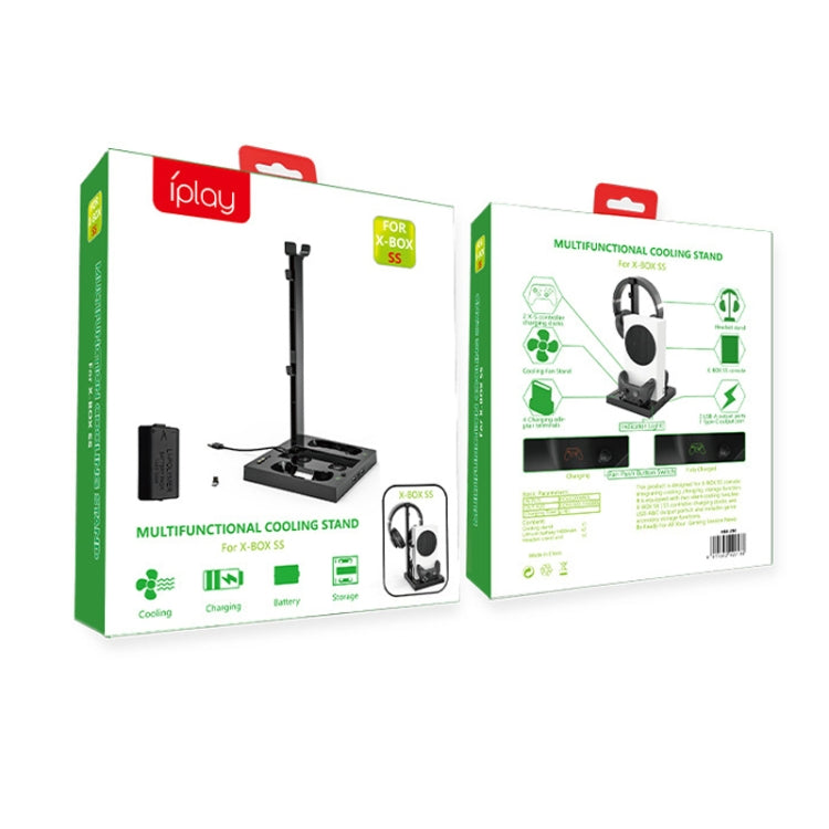 Iplay For Xbox Series S Host Cooling Bracket Handle Charging Base(Black) - Holder by iplay | Online Shopping South Africa | PMC TechLife