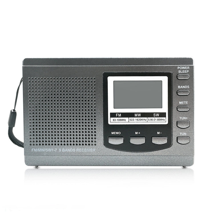 HRD-310 Portable FM AM SW Full Band Digital Demodulation Radio (Grey) - Radio Player by PMC Jewellery | Online Shopping South Africa | PMC Jewellery | Buy Now Pay Later Mobicred