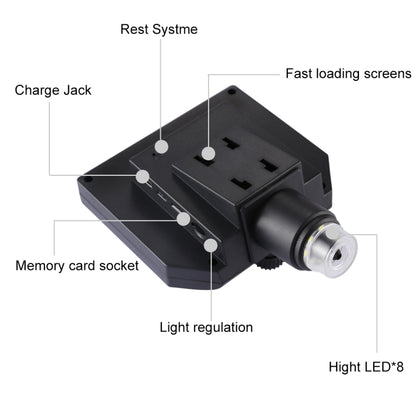 G600 600X 3.6MP 4.3 inch HD LCD Display USB Charging Portable Digital Microscope with LED Light, Support Micro SD Card(64GB Max), US Plug, AC 100-240V - Digital Microscope by PMC Jewellery | Online Shopping South Africa | PMC Jewellery | Buy Now Pay Later Mobicred