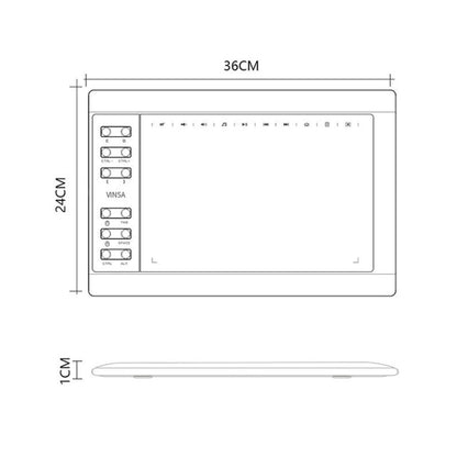 VINSA VIN1060PLUS 10x6 inch 8192 Levels Pressure Sensitivity Digital Drawing Board -  by PMC Jewellery | Online Shopping South Africa | PMC Jewellery | Buy Now Pay Later Mobicred