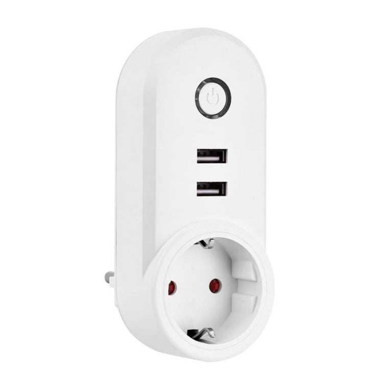 ZigBee 3.0 Dual USB Smart Socket Switch, EU Plug (White) - Smart Socket by PMC Jewellery | Online Shopping South Africa | PMC Jewellery | Buy Now Pay Later Mobicred