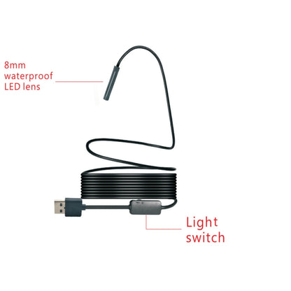 YPC110 8mm 2.0MP HD Camera WiFi Endoscope Snake Tube Inspection Camera with 8 LED, Waterproof IP68, Lens Diameter: 8mm, Length: 2m, Hard Line -  by PMC Jewellery | Online Shopping South Africa | PMC Jewellery | Buy Now Pay Later Mobicred