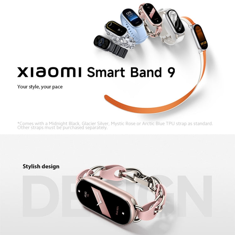 [HK Warehouse] Original Xiaomi Smart Band 9 Global 1.62 inch AMOLED Screen 5ATM Waterproof Smart Watch, Support Blood Oxygen / Heart Rate Monitor (Silver) - Wearable Devices by Xiaomi | Online Shopping South Africa | PMC Jewellery | Buy Now Pay Later Mobicred