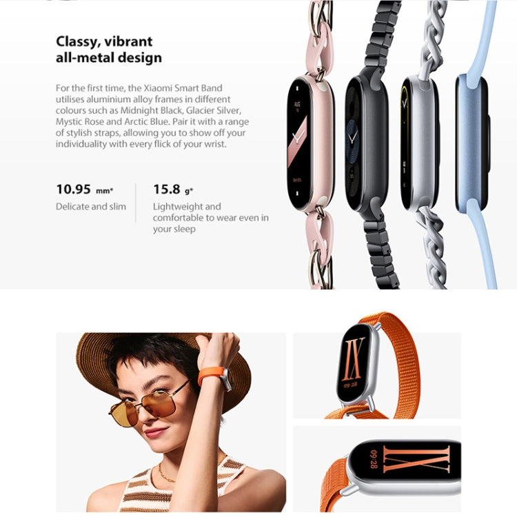 [HK Warehouse] Original Xiaomi Smart Band 9 Global 1.62 inch AMOLED Screen 5ATM Waterproof Smart Watch, Support Blood Oxygen / Heart Rate Monitor (Silver) - Wearable Devices by Xiaomi | Online Shopping South Africa | PMC Jewellery | Buy Now Pay Later Mobicred