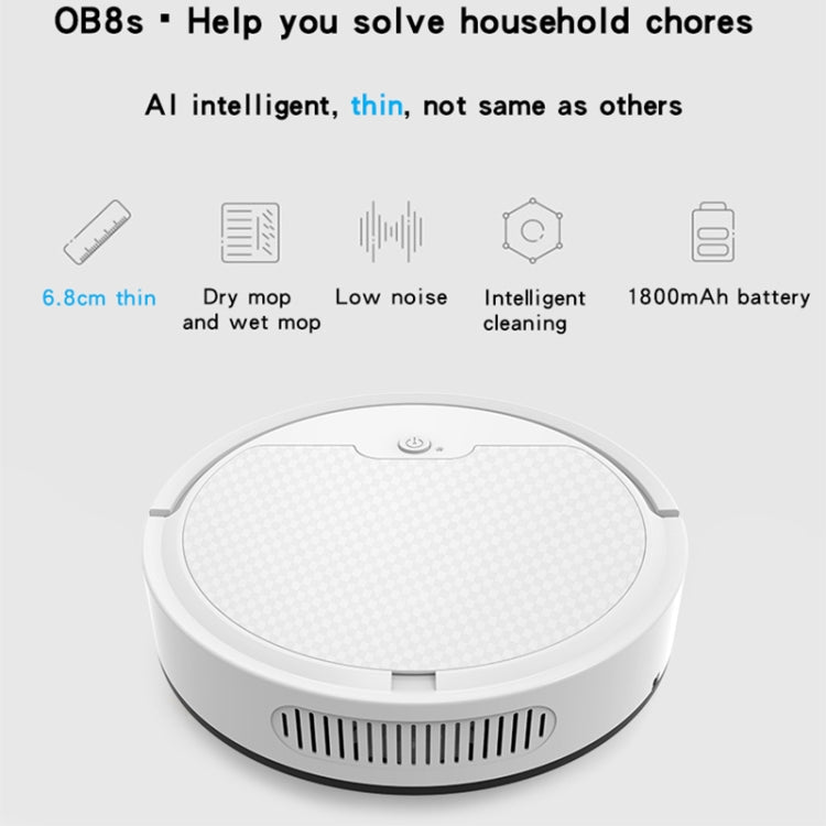 BOWAI OB8S Household Intelligent Path Charging Sweeping Robot (White) - Robot Vacuum Cleaner by PMC Jewellery | Online Shopping South Africa | PMC Jewellery | Buy Now Pay Later Mobicred