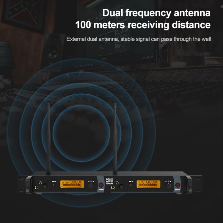 XTUGA IEM1200 Wireless Transmitter 4 Bodypack Stage Singer In-Ear Monitor System(EU Plug) - Microphone by XTUGA | Online Shopping South Africa | PMC TechLife | Buy Now Pay Later Mobicred