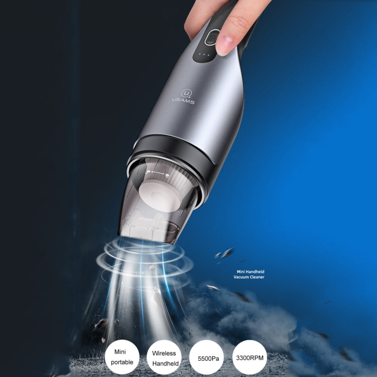 USAMS US-ZB108-1 Car Portable Handheld Powerful Vacuum Cleaner(Dark Gray) - Vacuum Cleaner by USAMS | Online Shopping South Africa | PMC Jewellery | Buy Now Pay Later Mobicred