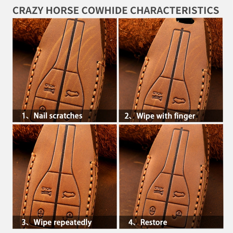 For Ford Focus/Mondeo/Maverick/Explorer/Escort/Edge 2017-2018 C231 Car Key Leather Protective Case (Brown) - Car Key Cases by PMC TechLife | Online Shopping South Africa | PMC TechLife | Buy Now Pay Later Mobicred