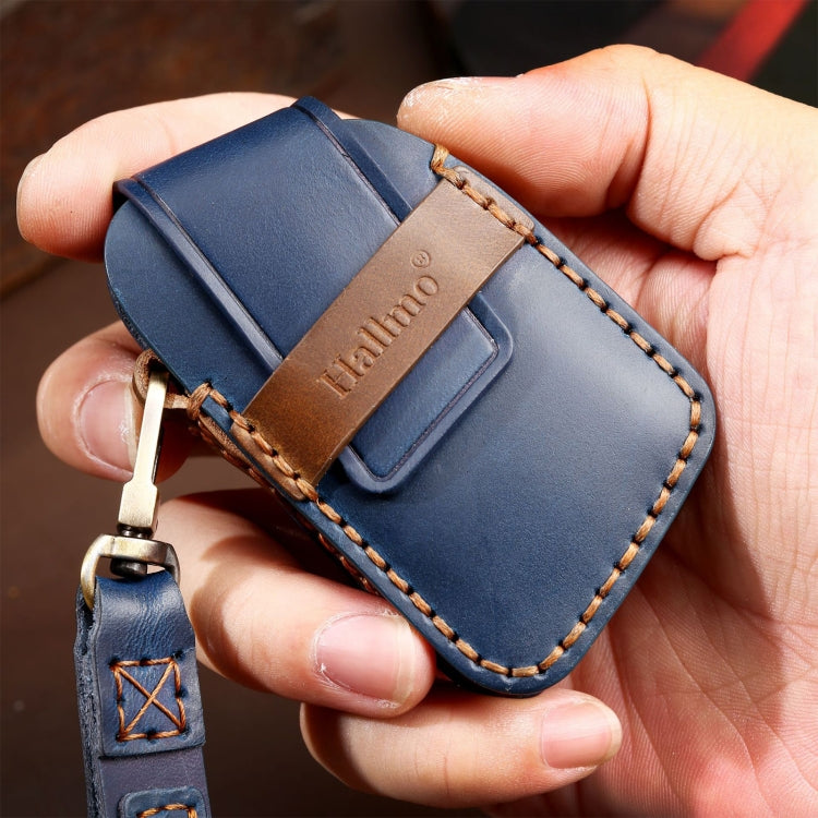 For Cadillac / CT5 / CT6 / XT6 5-button C087 Car Key Leather Protective Case (Blue) - Car Key Cases by PMC TechLife | Online Shopping South Africa | PMC TechLife | Buy Now Pay Later Mobicred
