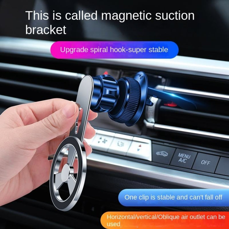 F73 MagSafe Magnetic Suction 360 Degree Rotating Car Phone Holder (Black) - Car Holders by PMC Jewellery | Online Shopping South Africa | PMC Jewellery | Buy Now Pay Later Mobicred