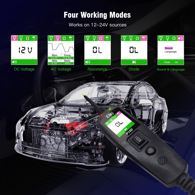 TopDiag P100 Car Circuit Intelligent Analyzer Diagnostic Instrument, Cable Length: 10m - Electronic Test by PMC Jewellery | Online Shopping South Africa | PMC Jewellery | Buy Now Pay Later Mobicred