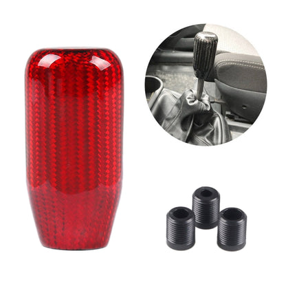 Universal Car Real Carbon Fiber Gear Head (Red) - Shift Knob by PMC Jewellery | Online Shopping South Africa | PMC Jewellery | Buy Now Pay Later Mobicred