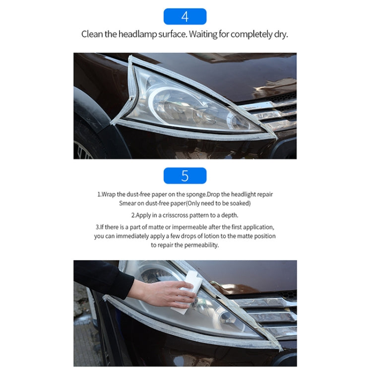 Car Headlight Scratch Yellowing Repair Fluid Set, Capacity: 10ml - free shipping - PMC TechLife - Order now!