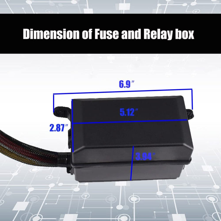 12V 5 Pin Car 6 Slots Waterproof Relay Fuse Box with Cable - Fuse by PMC Jewellery | Online Shopping South Africa | PMC Jewellery