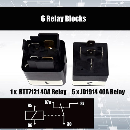 12V 5 Pin Car 6 Slots Waterproof Relay Fuse Box with Cable - Fuse by PMC Jewellery | Online Shopping South Africa | PMC Jewellery