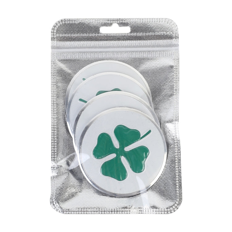 4 in 1 Car Four Leaf Clover Pattern Wheel Hub Decorative Sticker, Diameter: 5.8cm - Decorative Sticker by PMC TechLife | Online Shopping South Africa | PMC TechLife