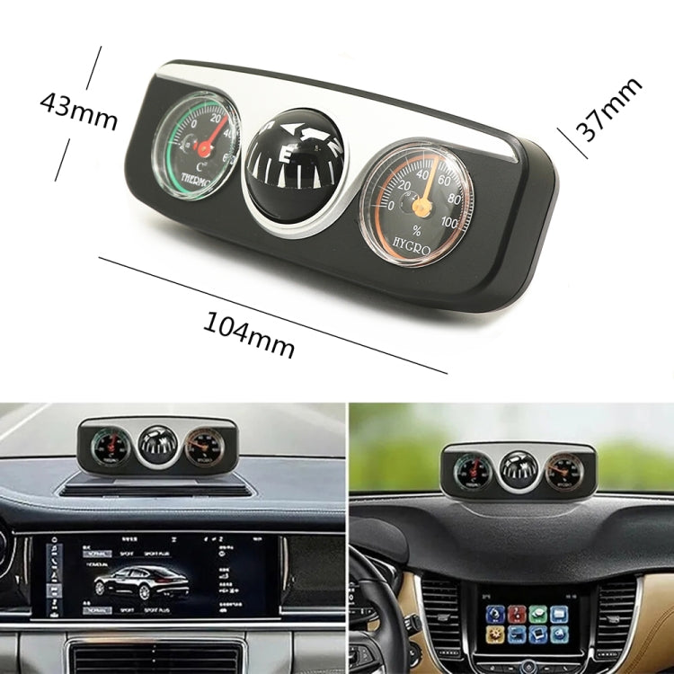 LC-3 3 in 1 Multifunctional Car Compass & Compass Ball & Thermometer - Clocks & Car Meters by PMC Jewellery | Online Shopping South Africa | PMC Jewellery | Buy Now Pay Later Mobicred