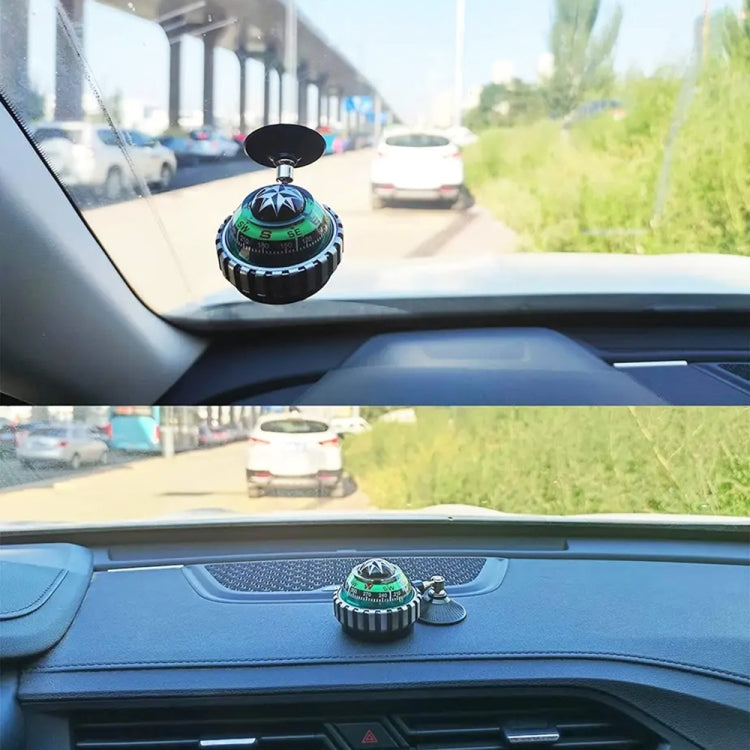 LC530 Car Compass Ball Compass Car Decoration With Suction Cup - Clocks & Car Meters by PMC TechLife | Online Shopping South Africa | PMC TechLife | Buy Now Pay Later Mobicred