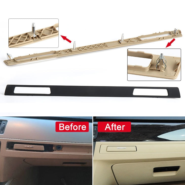 For BMW 3 Series E90 Left Driving Dashboard Water Cup Holder Decorative Frame 5145 7138 798(Beige) - Car Interior Mouldings by PMC Jewellery | Online Shopping South Africa | PMC Jewellery