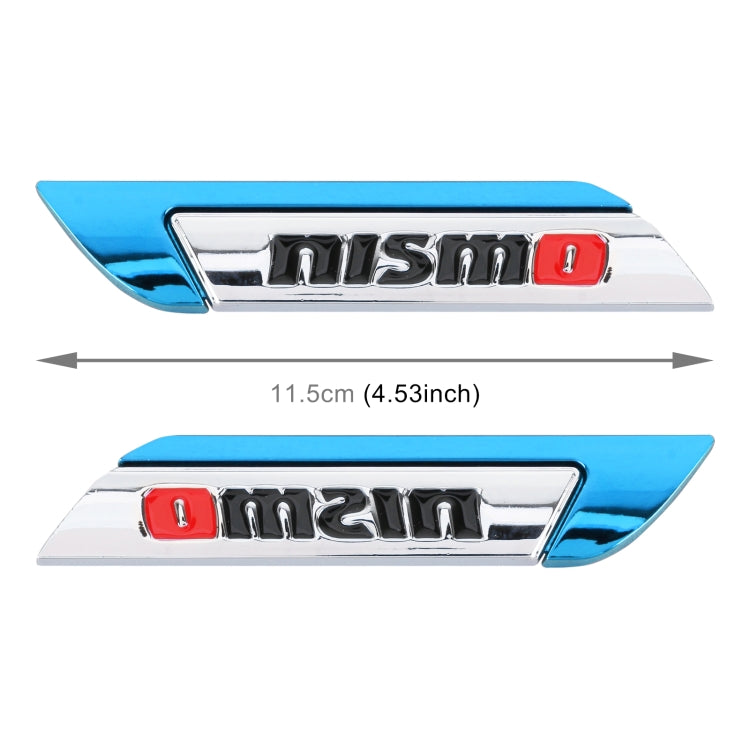 1 Pair Car Letters NISMO Personalized Aluminum Alloy Decorative Stickers, Size: 11.5 x 2.5 x 0.5cm (Blue) - 3D Metal Sticker by PMC Jewellery | Online Shopping South Africa | PMC Jewellery | Buy Now Pay Later Mobicred