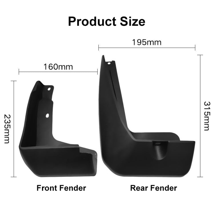 For Honda Fit Jazz Sport 2018-2020 4pcs/Set Car Auto Soft Plastic Splash Flaps Fender Guard - Mudguards by PMC Jewellery | Online Shopping South Africa | PMC Jewellery | Buy Now Pay Later Mobicred