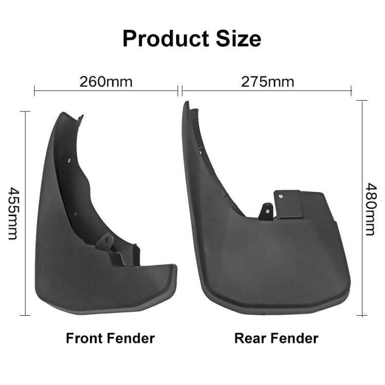 For Nissan Frontier Navarre 2015-2016 4pcs/Set Car Auto Soft Plastic Splash Flaps Fender Guard - Mudguards by PMC TechLife | Online Shopping South Africa | PMC TechLife | Buy Now Pay Later Mobicred