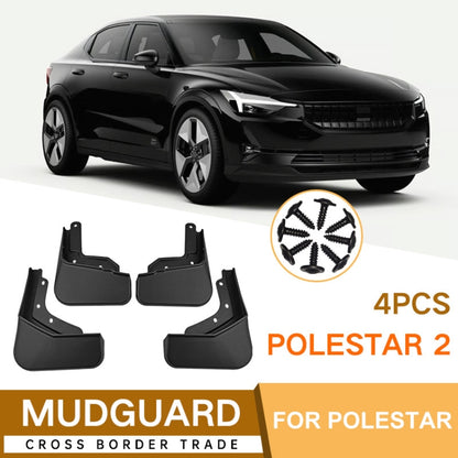 For Polestar 2 4pcs/Set Car Auto Soft Plastic Splash Flaps Fender Guard - Mudguards by PMC Jewellery | Online Shopping South Africa | PMC Jewellery | Buy Now Pay Later Mobicred