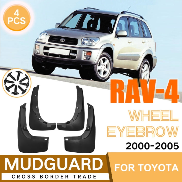 For Toyota RAV4 Wheel Eyebrow 2000-2005 4pcs/Set Car Auto Soft Plastic Splash Flaps Fender Guard - Mudguards by PMC Jewellery | Online Shopping South Africa | PMC Jewellery | Buy Now Pay Later Mobicred