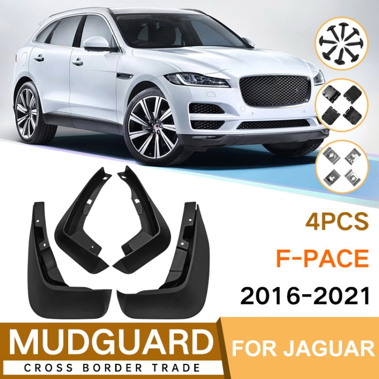 For Jaguar F-PACE 2016-2021 4pcs/Set Car Auto Soft Plastic Splash Flaps Fender Guard - Mudguards by PMC Jewellery | Online Shopping South Africa | PMC Jewellery | Buy Now Pay Later Mobicred