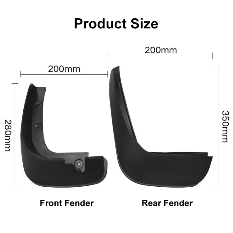 For Honda Fit Jazz 2011-2013 4pcs/Set Car Auto Soft Plastic Splash Flaps Fender Guard - Mudguards by PMC Jewellery | Online Shopping South Africa | PMC Jewellery | Buy Now Pay Later Mobicred