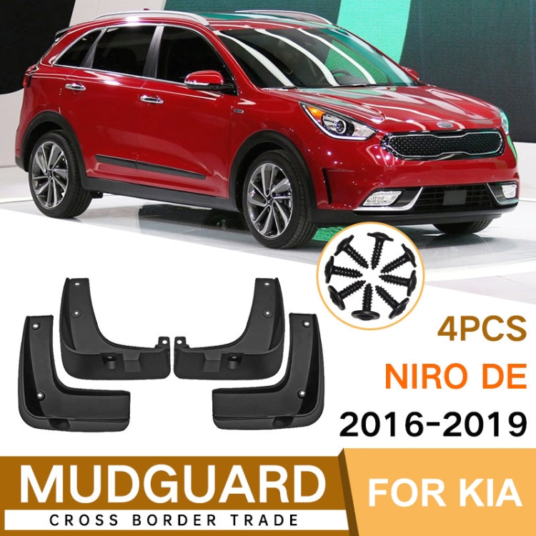 For KIA NIRO DE 2016-2019 4pcs/Set Car Auto Soft Plastic Splash Flaps Fender Guard - Mudguards by PMC Jewellery | Online Shopping South Africa | PMC Jewellery | Buy Now Pay Later Mobicred